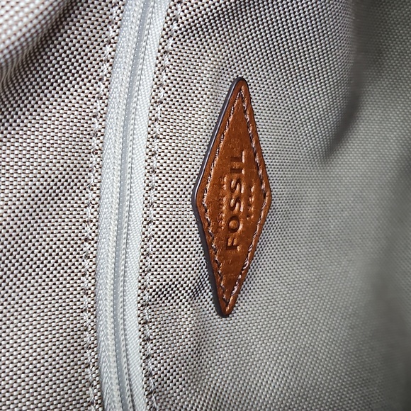 Fossil Rachel Large Brown Gold Key Leather Shoulder Tote Bag 12x17" - Picture 6 of 9